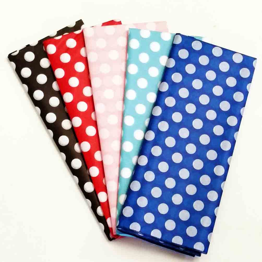 406 - Polka Dot Tissue - 1.15 pkg, .90/12