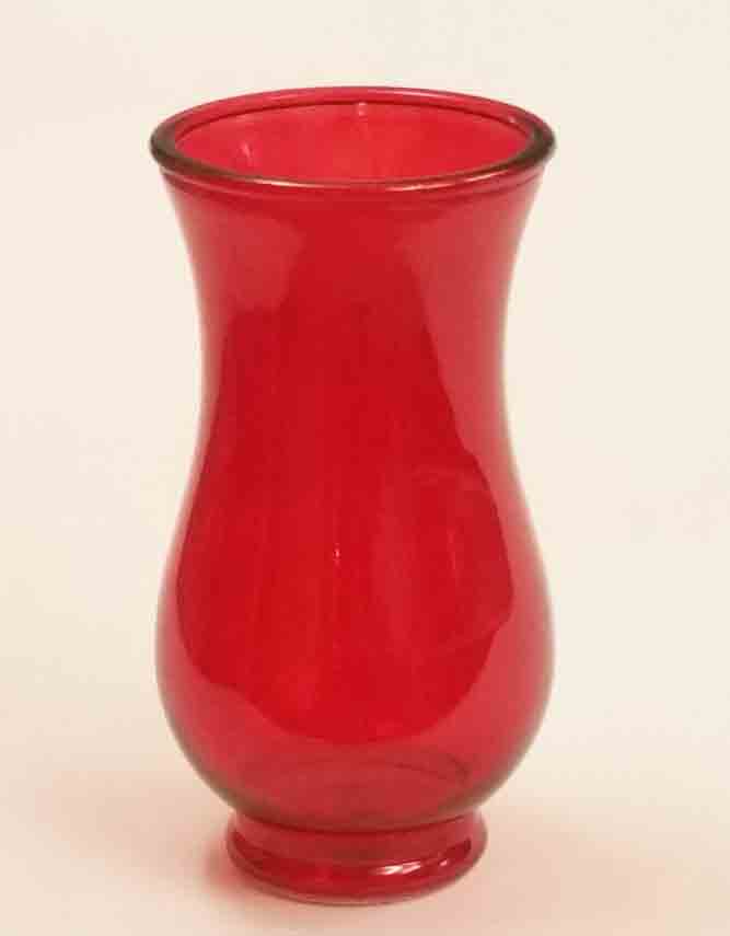 GC4100 - 9" Ruby Glass Tara Vase - 5.75 ea, 5.25/8