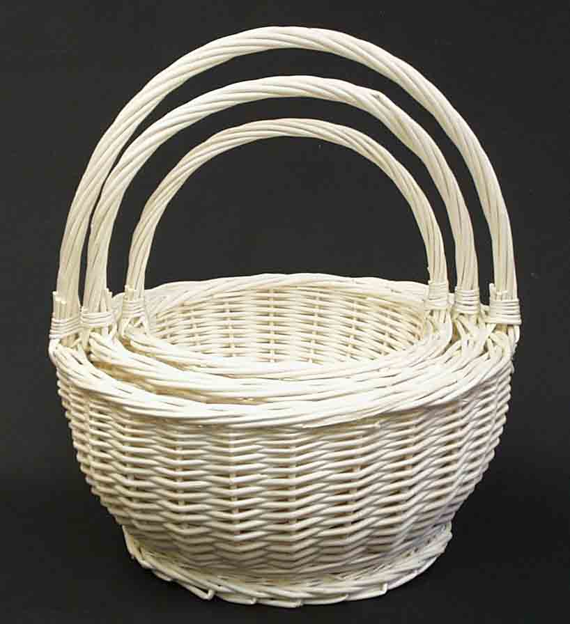 1462 - Round Willow Basket - 40.95 set of 3