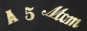 1211 - 1.5" Gold Script - 3.30 pkg of 10, 2.95/12