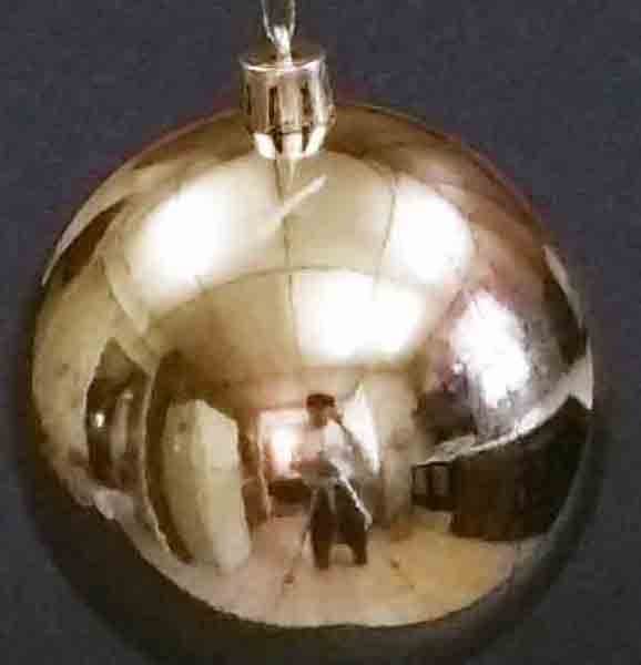 X9200 - 8" Shiny Champagne Hanging Ball - 7.95 ea, 7.15/6