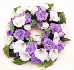 1888 - 18" Lavender/White Wreath - 29.95 ea