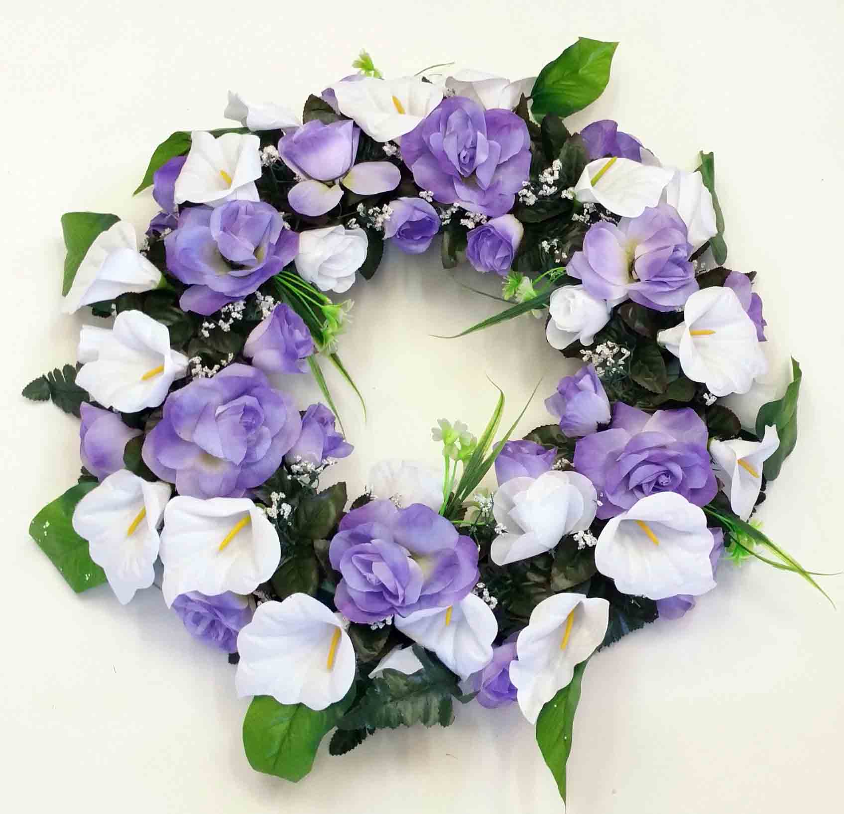1889 - 22" Lavender/White Wreath - 39.95 ea