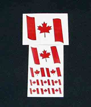 1998 - Canada Flag Stickers - .80 card of 10