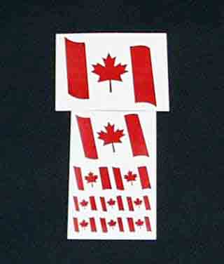 1998 - Canada Flag Stickers - .80 card of 10