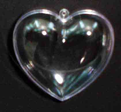 2554 - 4" Clear Heart Box - .50 ea