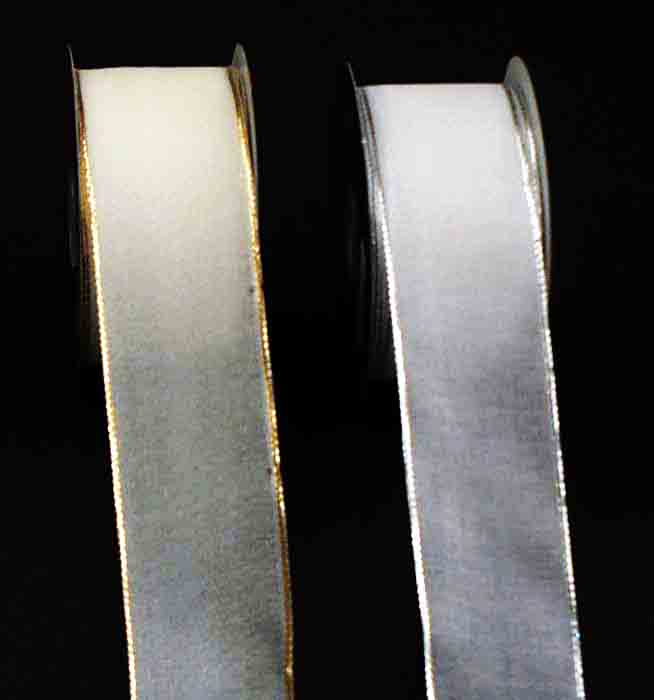 2870 - 1.5" x 10 yds Wired Metallic Chiffon - 5.75 bolt