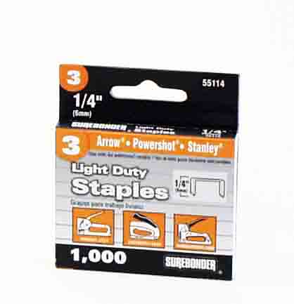 559 - #3 Light Duty 1/4" Staples - 1.75 box, 1.55/5