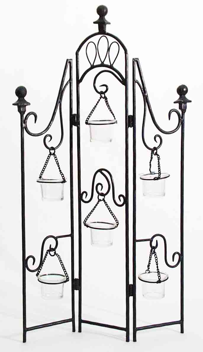 5763 - 15" x 26" Folding Iron Candle Stand - 44.95 ea