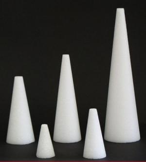 653 - 6" Styrofoam Cones - 1.80 ea, 1.55/12