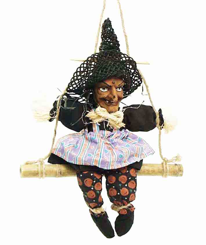 H25 - 14" Witch on Swing - 3.95 ea