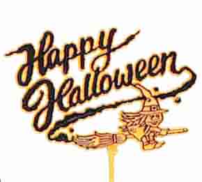 H271 - 3.5" Happy Halloween Pick - .39 ea, .29/12
