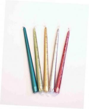 MT12 - 12" Metallic Tapered Candles - 2.75 ea , 2.55/12