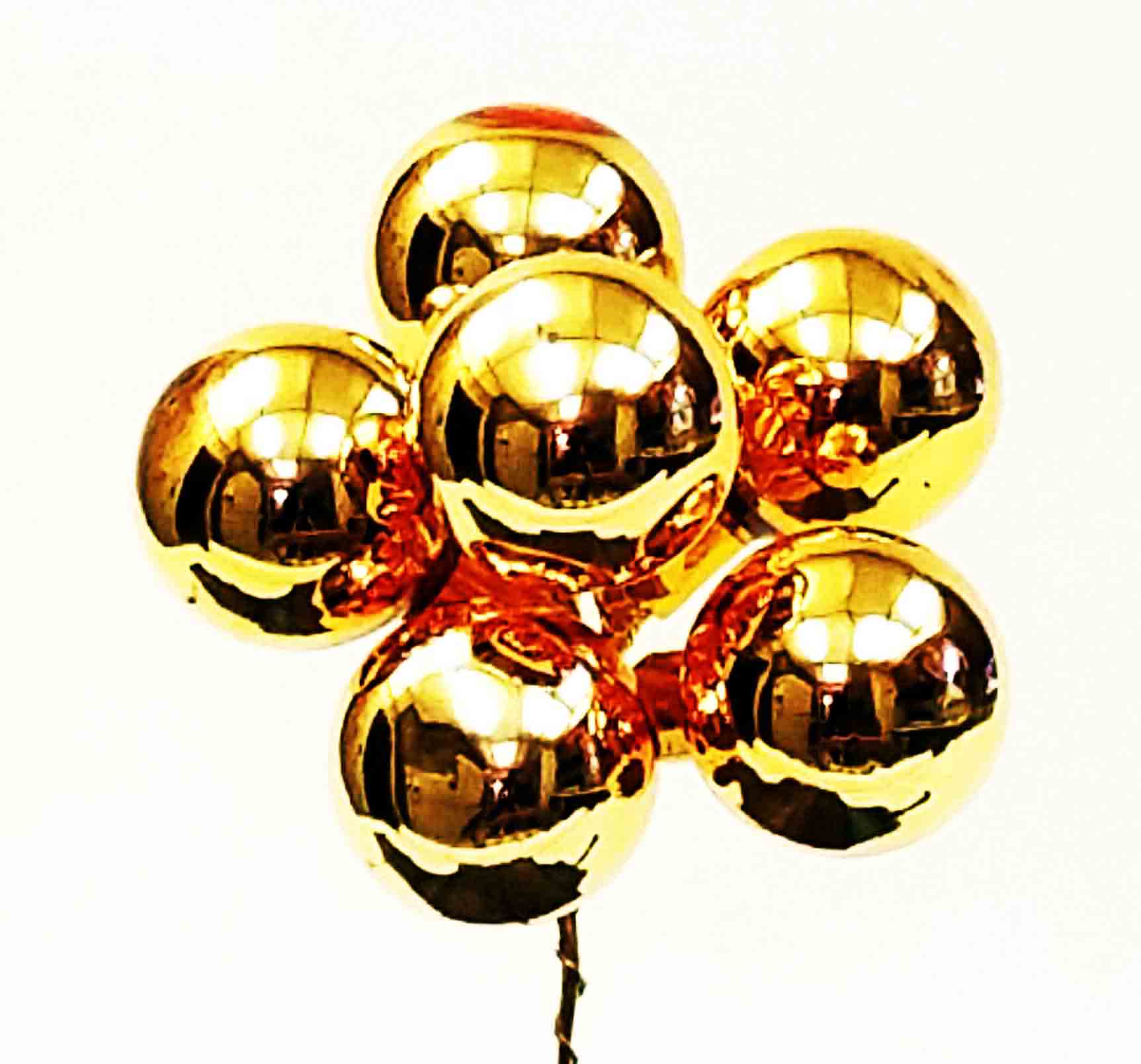 X535 - Gold 35 mm Glass Balls - 3.00 bu, 2.75/12