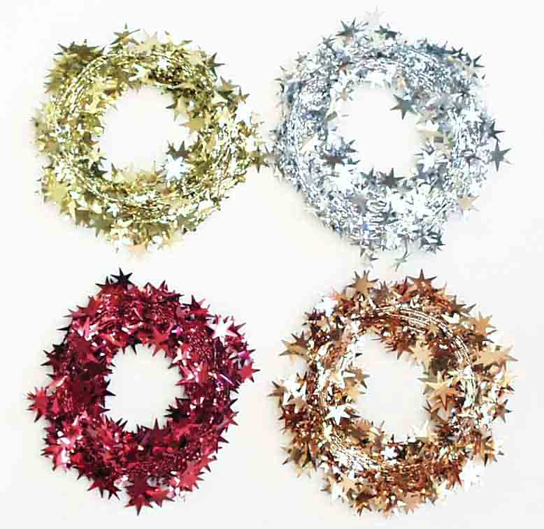 X025 - 25' Star Garland - 1.30 ea, .98/12