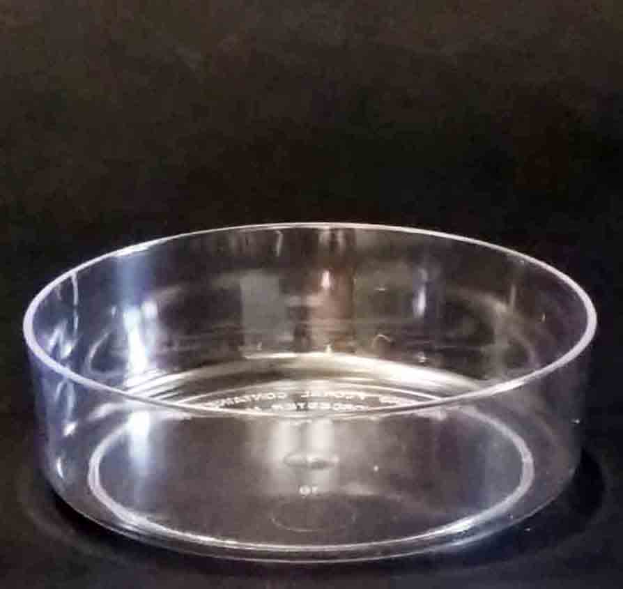 1675 - 1.5 x 7.25" Clear Round Tray - 2.55 ea, 2.35/24