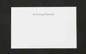 ECS-AB0220 - In Loving Memory - 2.35 pkg, 2.15/10