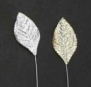 WA81 - 2" Glitter Leaves - 6.55 pkg of 50 
