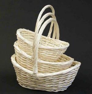 1442 - 10",11",13" Oval Willow Basket - 39.95 set