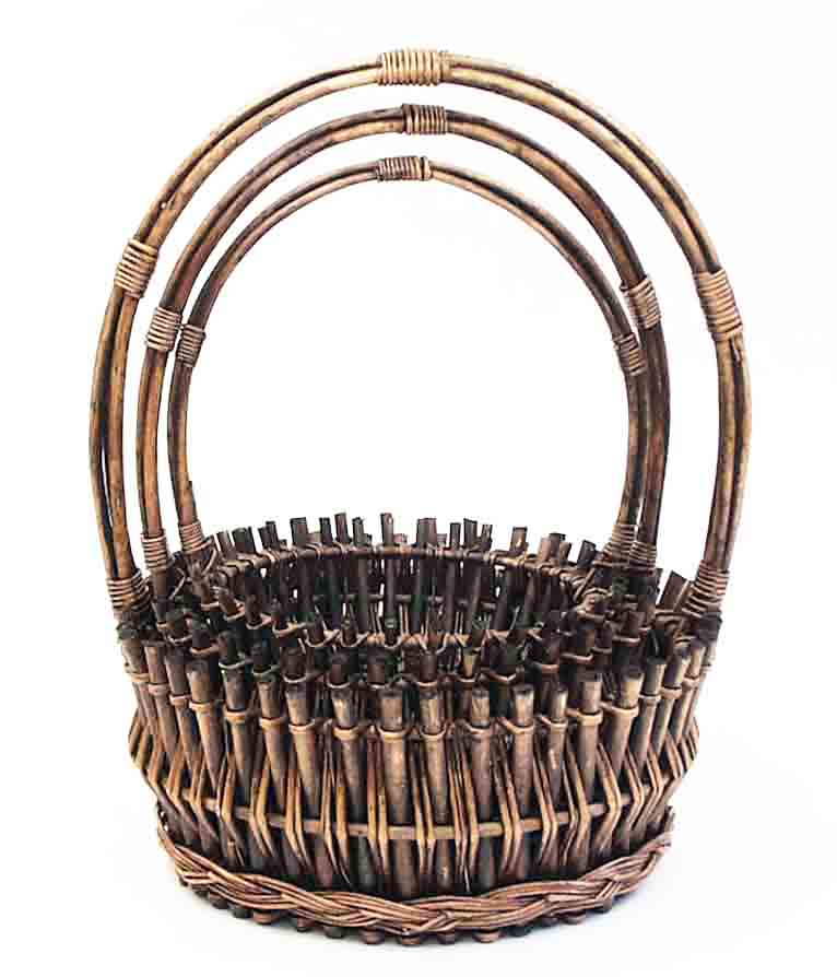 1431 - 9",11",13" Round Stick Basket - 41.60 set