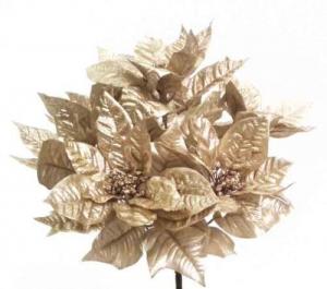 X553 - 12" Metallic Poinsettia Bush x 7 - 9.95 ea