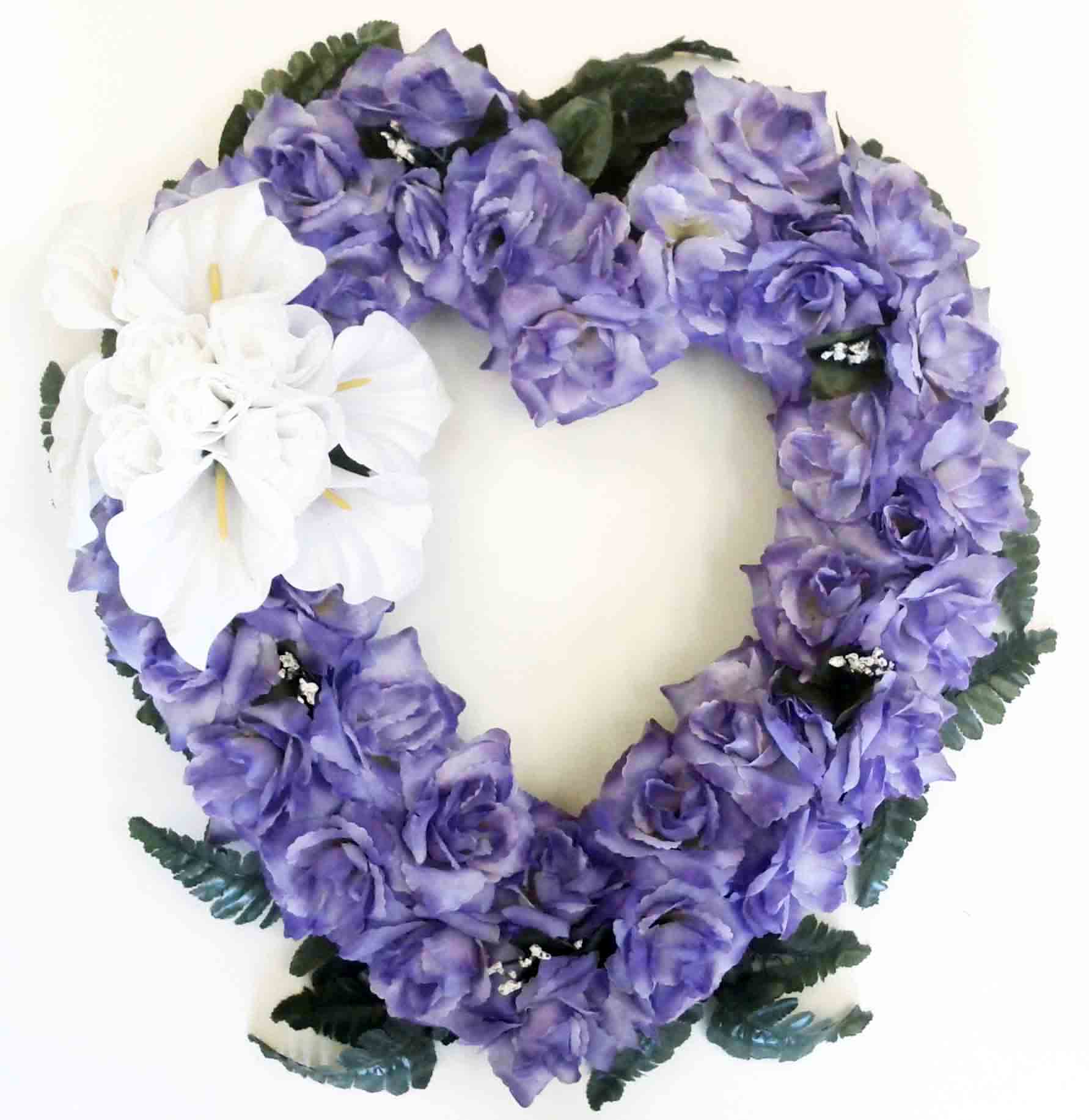 1887 - 22" Lavender/White Heart - 39.85 ea