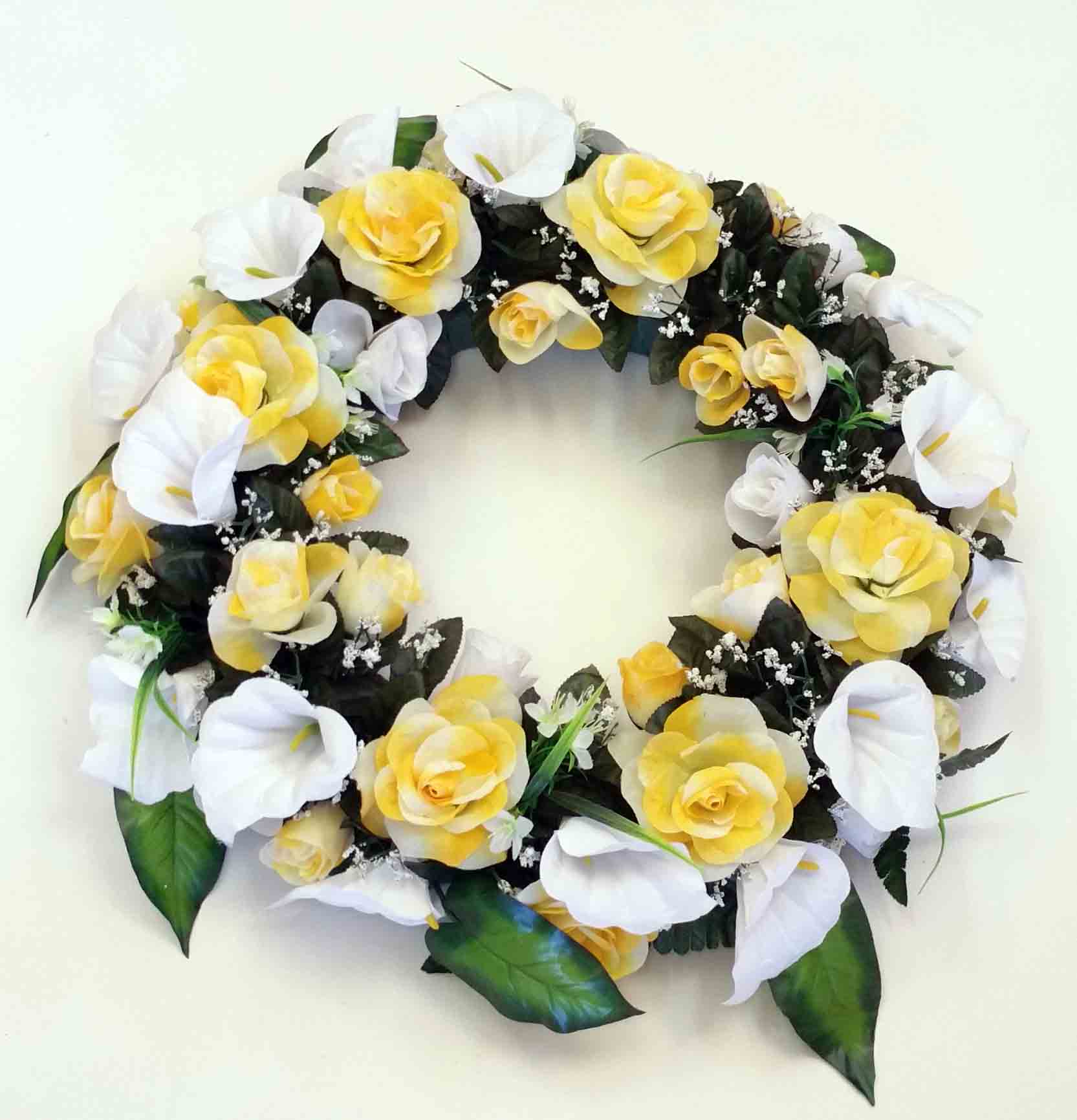 1889 - 22" Yellow/White Wreath - 39.95 ea