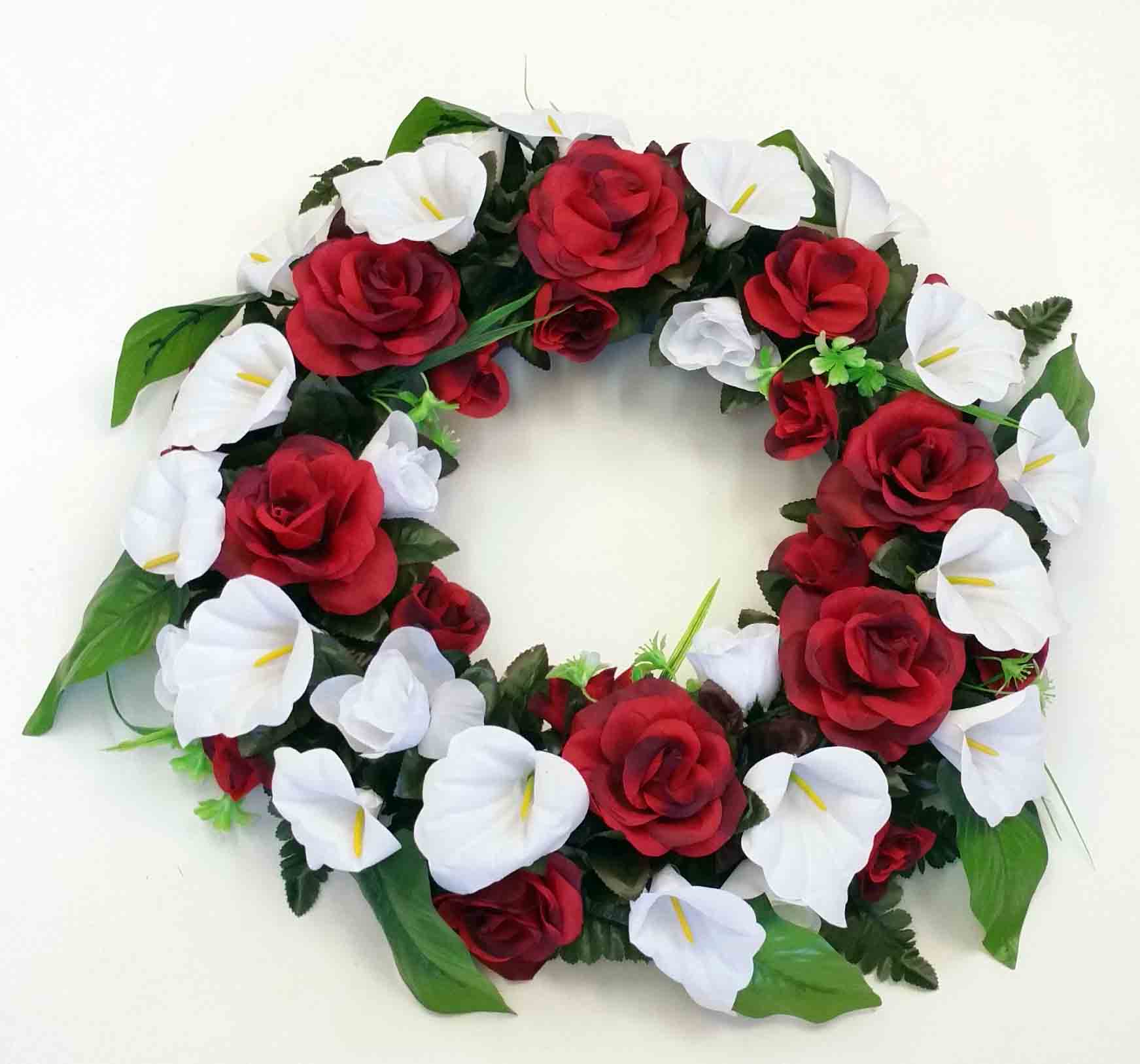 1889 - 22" Red/White Wreath - 39.95 ea