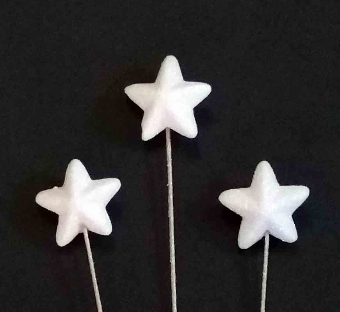 X3809 - 18" Glittered Star on a Stick - 2.50 bunch of 10