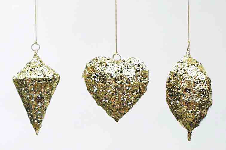 X023 - 3.5" Sparkle Ornaments - 3.65 set, 2.95/12