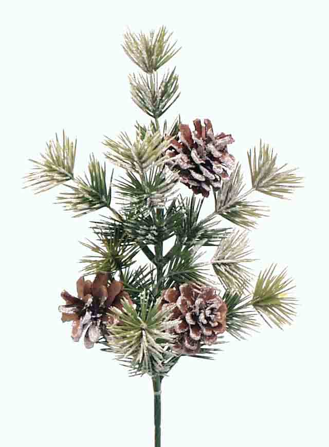 X211 - 16" Snow Pine Deco Spray - 1.55 ea, 1.40/12