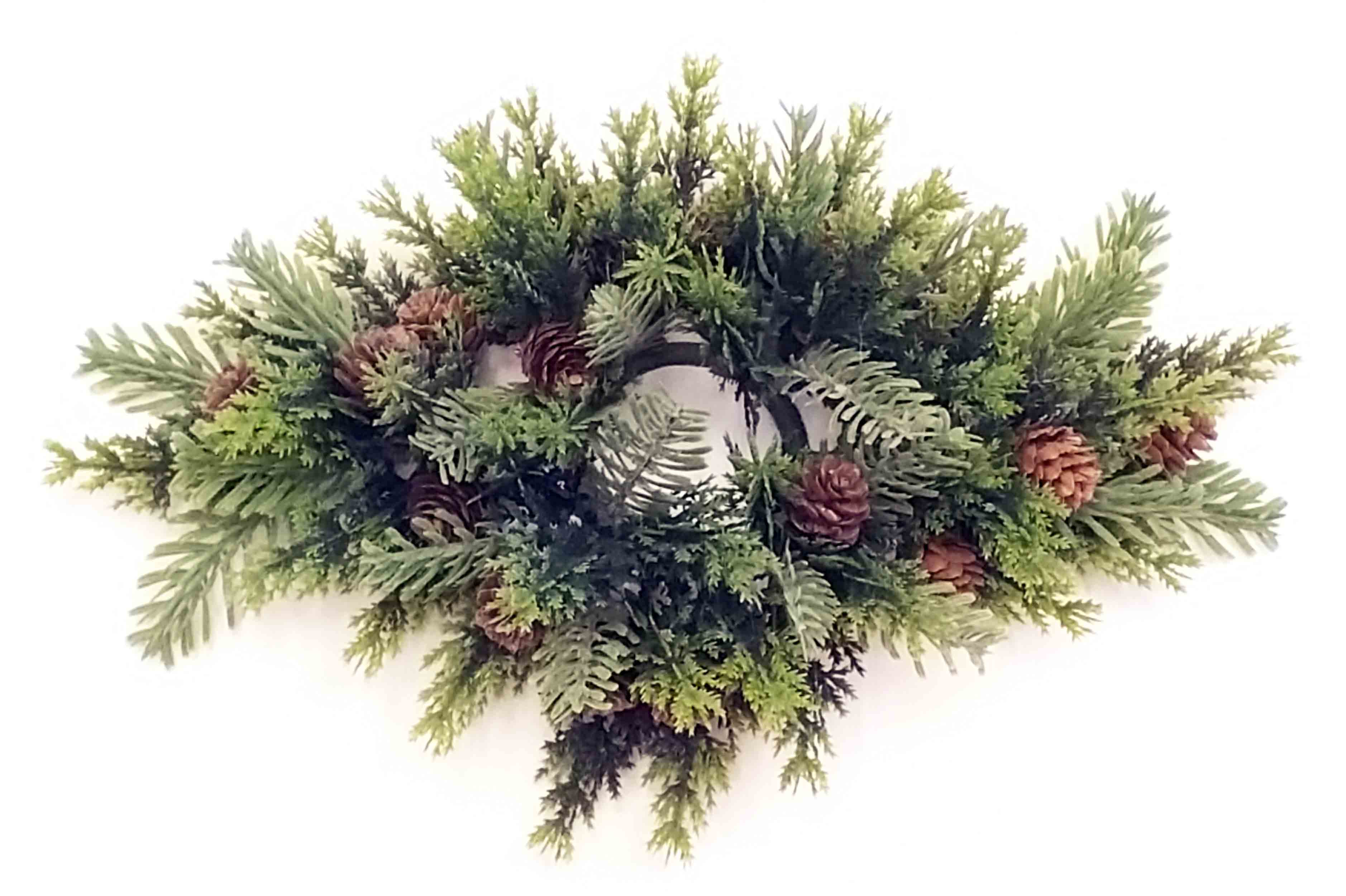 XC15 - 14" Pine with Cones Centrepiece - 4.95 ea, 4.55/12