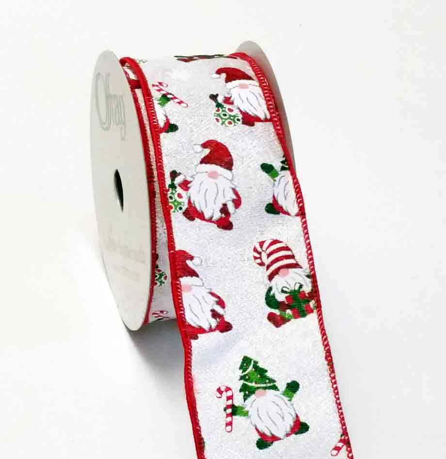 9935 - 2.5" x 10 yds Wired Christmas Gnome - 17.25 bolt