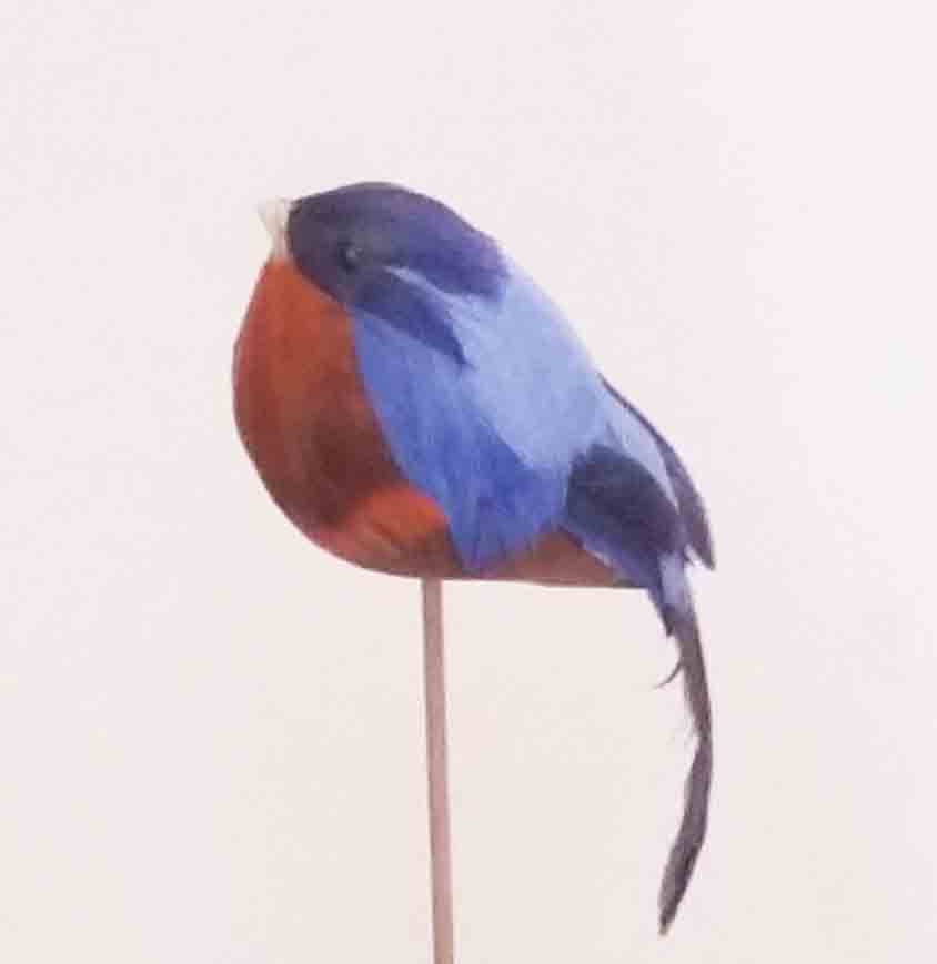 5976 - 3.5" Blue/Brown Chickadee on 6" Stick - 1.65 ea, 1.40/12