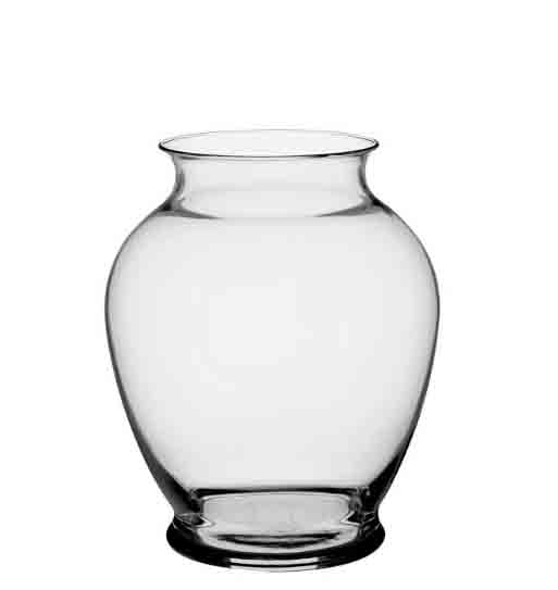 GL4021 - 6.25" Glass Ginger Vase - 5.95 ea, 5.45/12