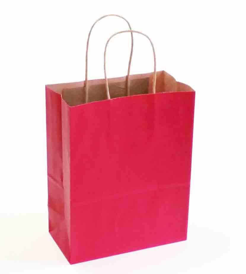 8410 - 8x4x10" Red Paper Shopping Bag - .65 ea, .40/12