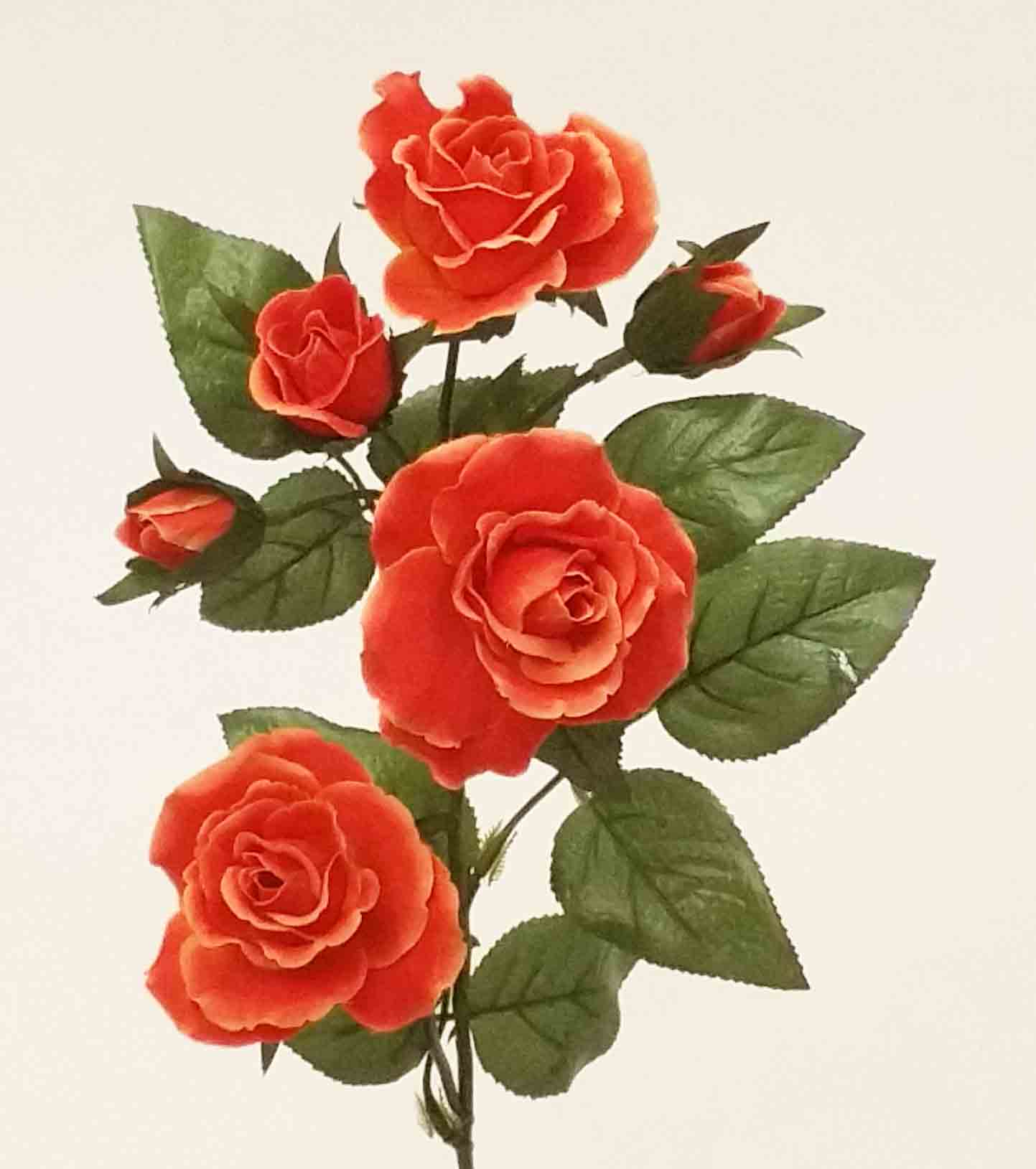 R5 - 24" Orange Rose Spray - 3.60 ea, 3.30/12