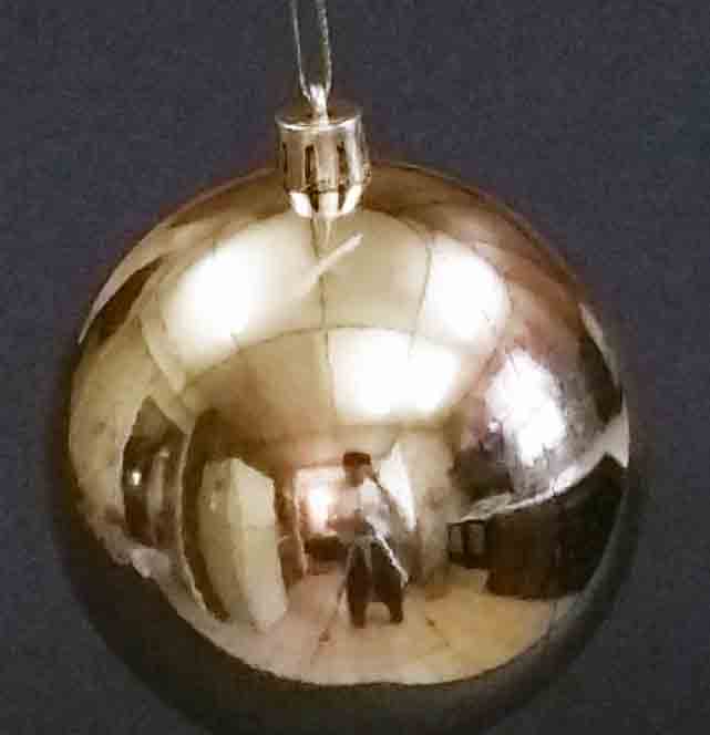 X981 - 3" Shiny Champagne Hanging Ball - .99 ea, .79/24
