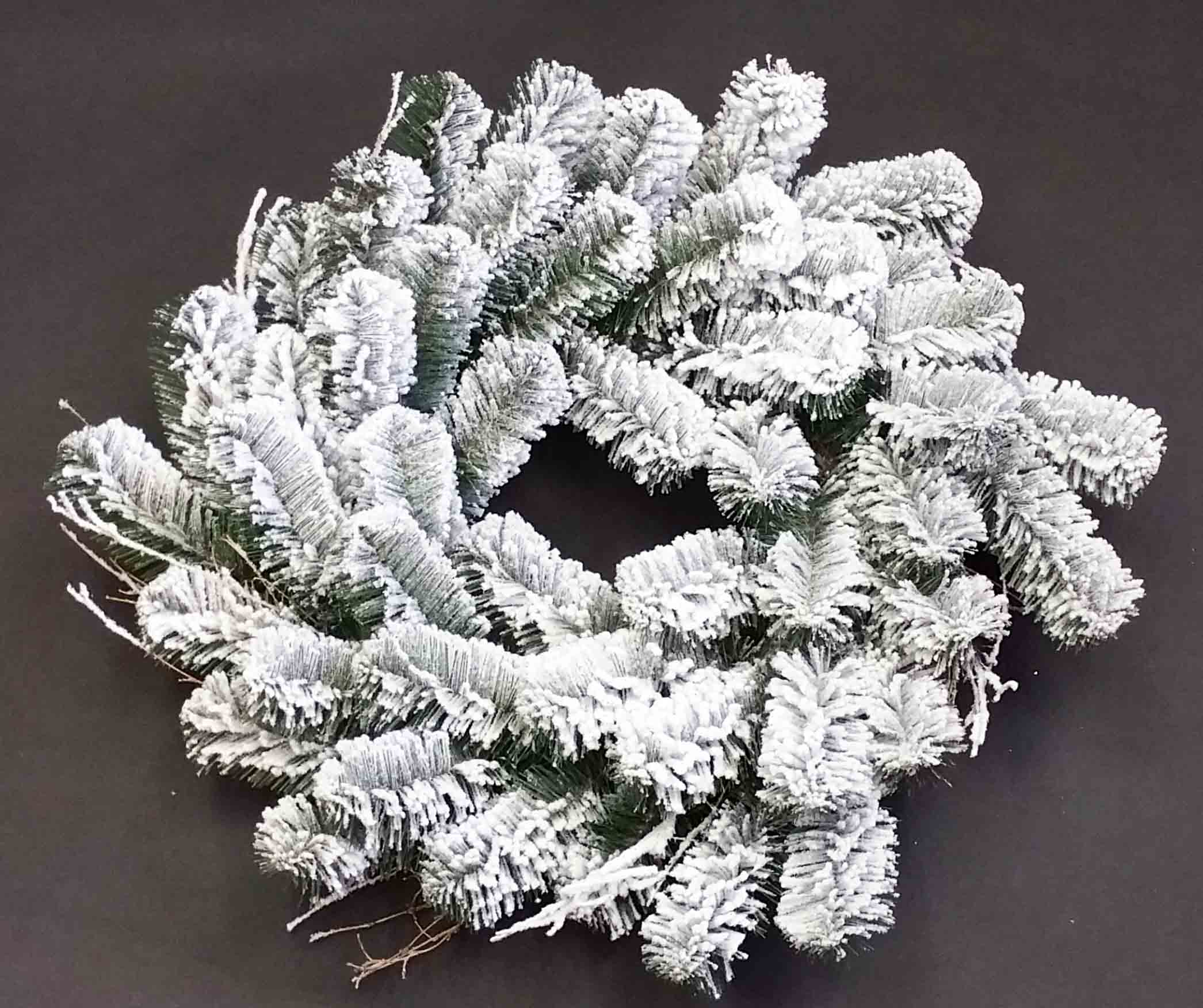 XW724 - 24" Snowed Fir Wreath - 24.90 ea