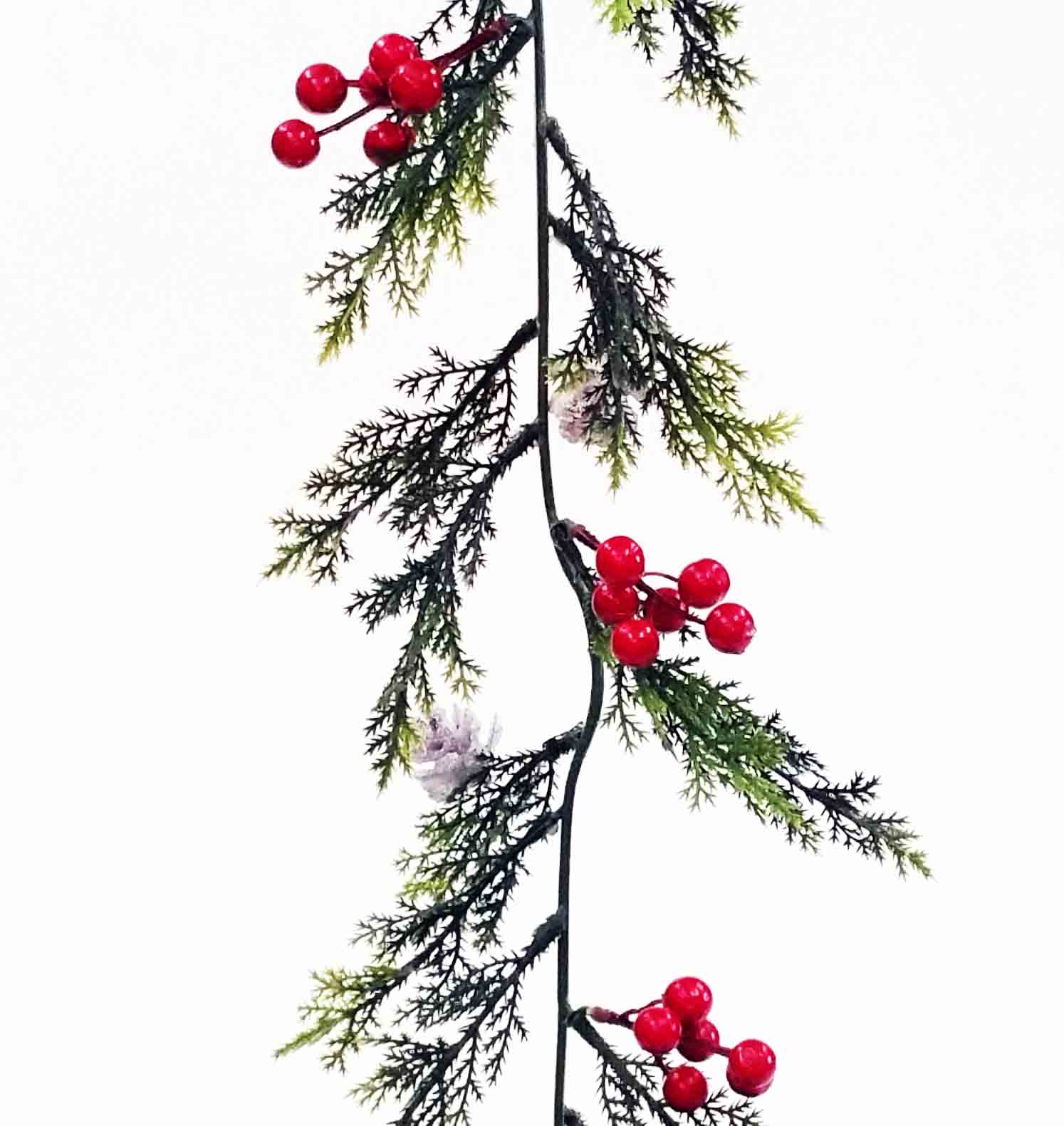 XG6 -  6' Cedar/Berry/Cone Garland - 9.65 ea