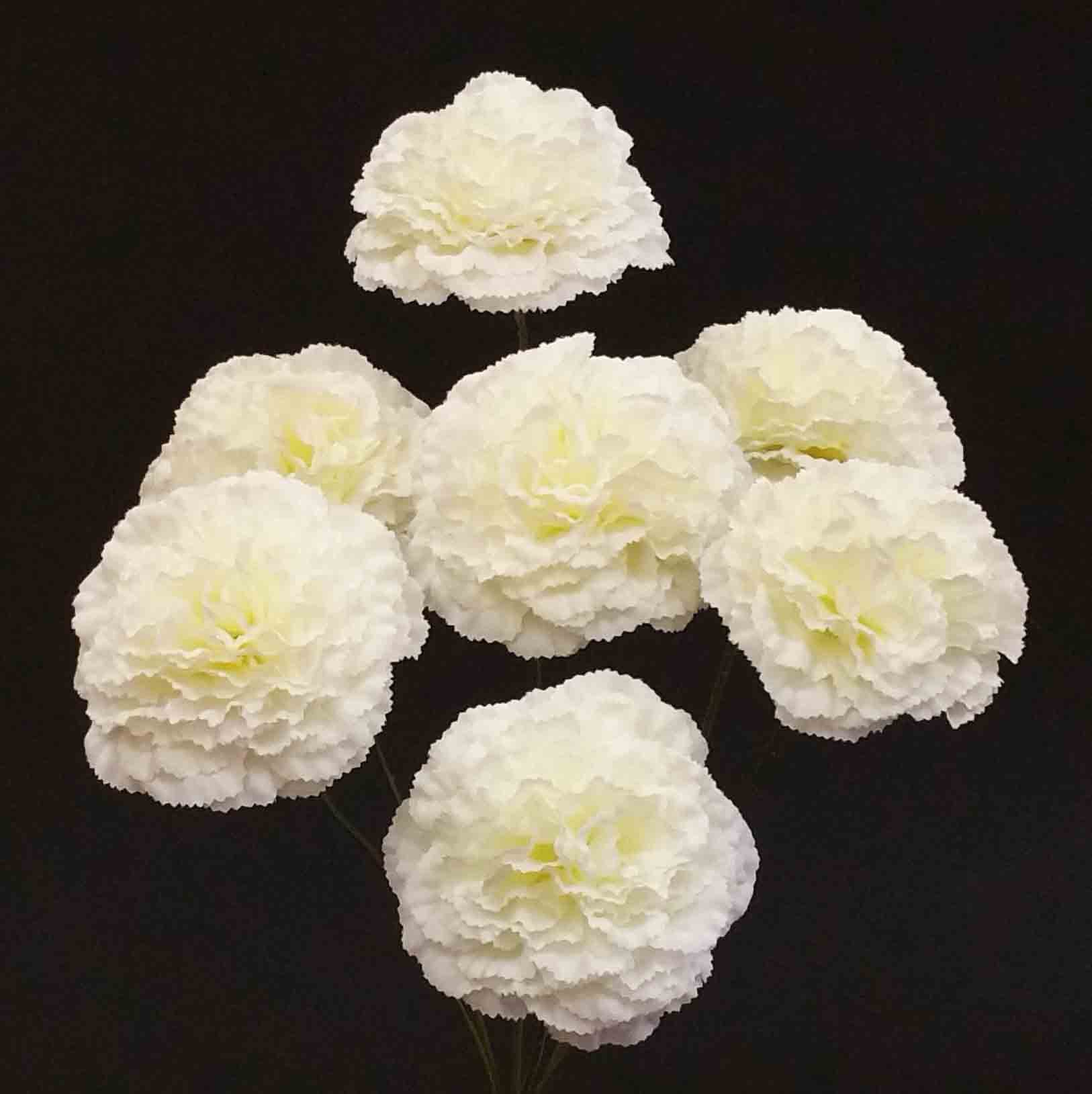 CB7 - White Carnation Bush - NO FOLIAGE - 7.95 ea, 7.15/12