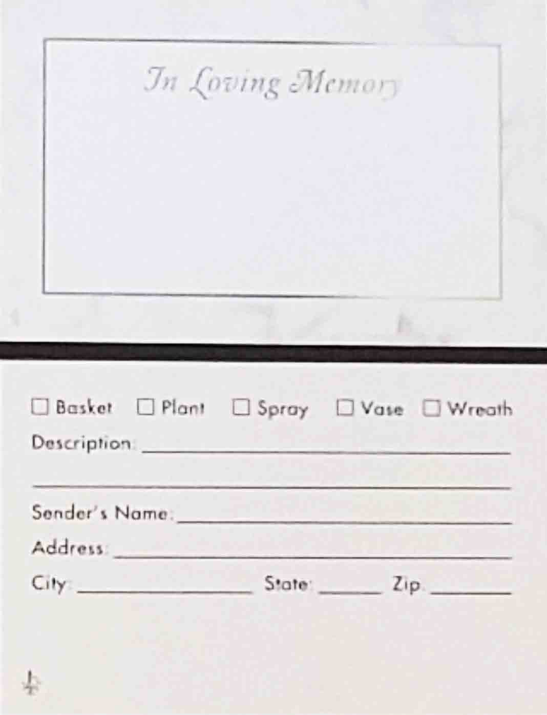 AC4882 - In Loving Memory - 2.45 pkg, 2.25/10