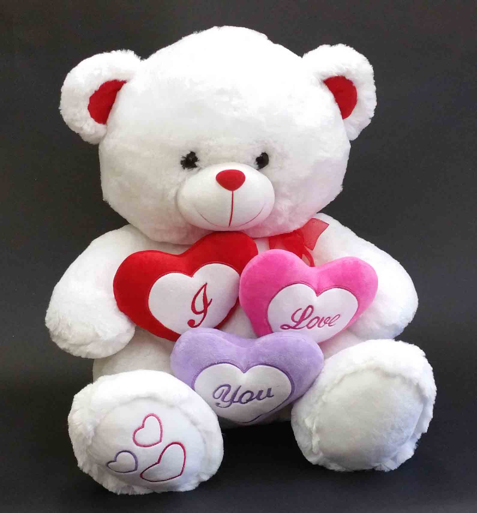P766 -  13" Plush Sitting Bear with    "I Love You" - 17.25 ea