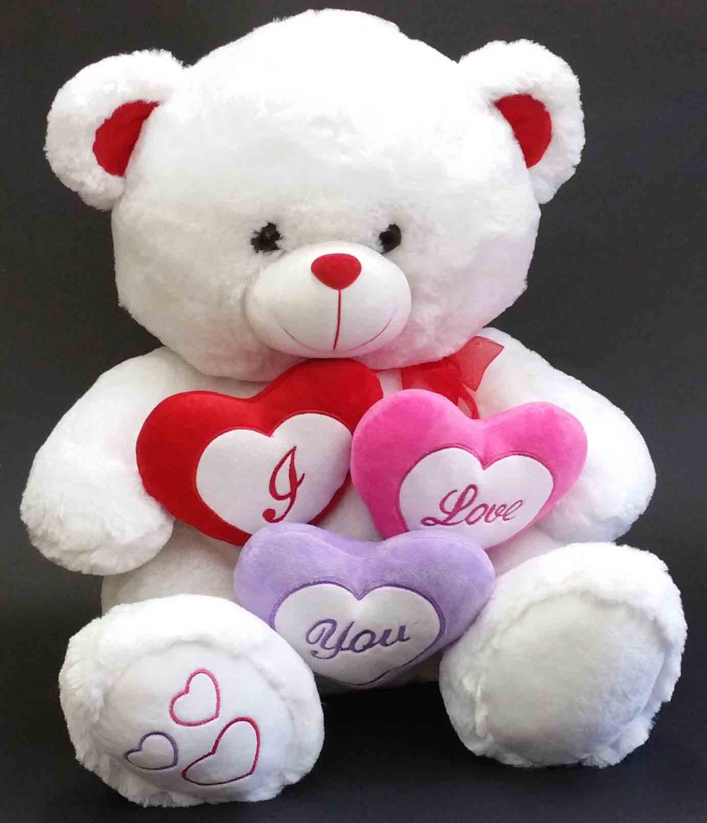 P767 -  20" Plush Sitting Bear with    "I Love You" - 30.95 ea