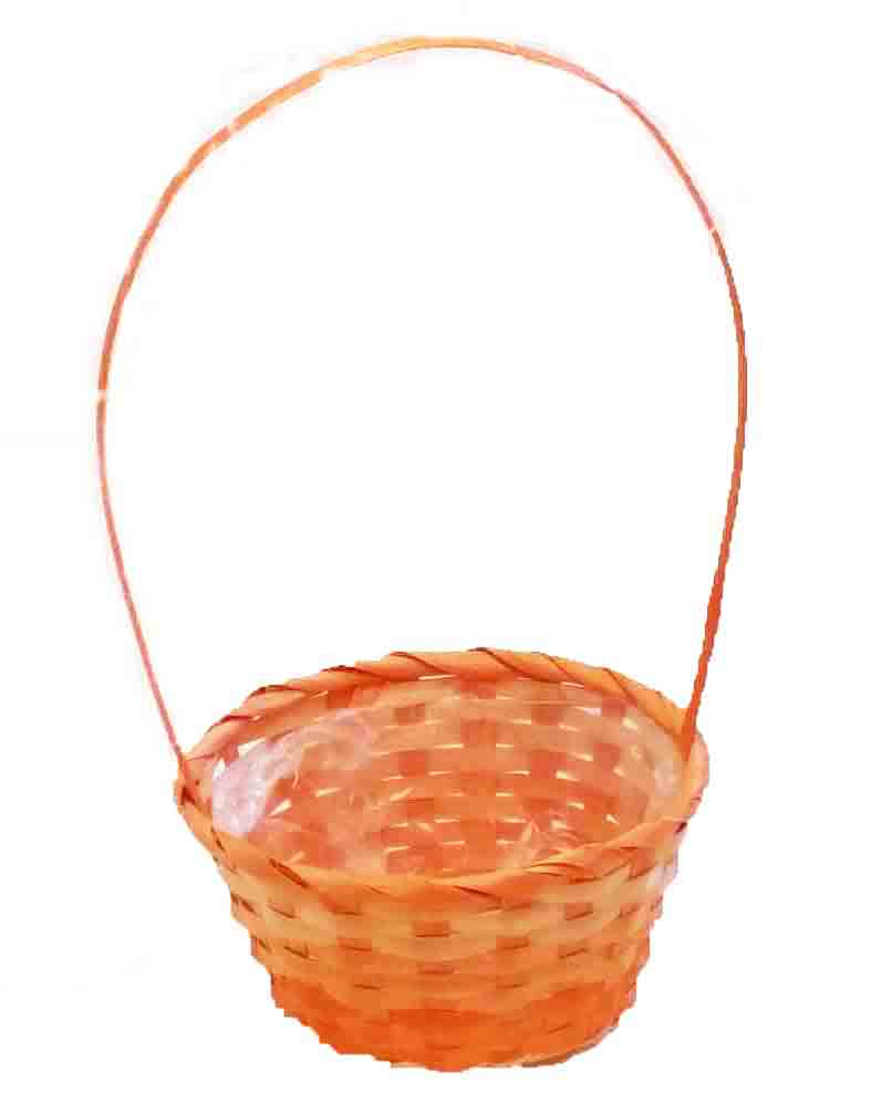 9066 - 7" Bamboo Basket - Lined - 2.95 ea, 2.75/12