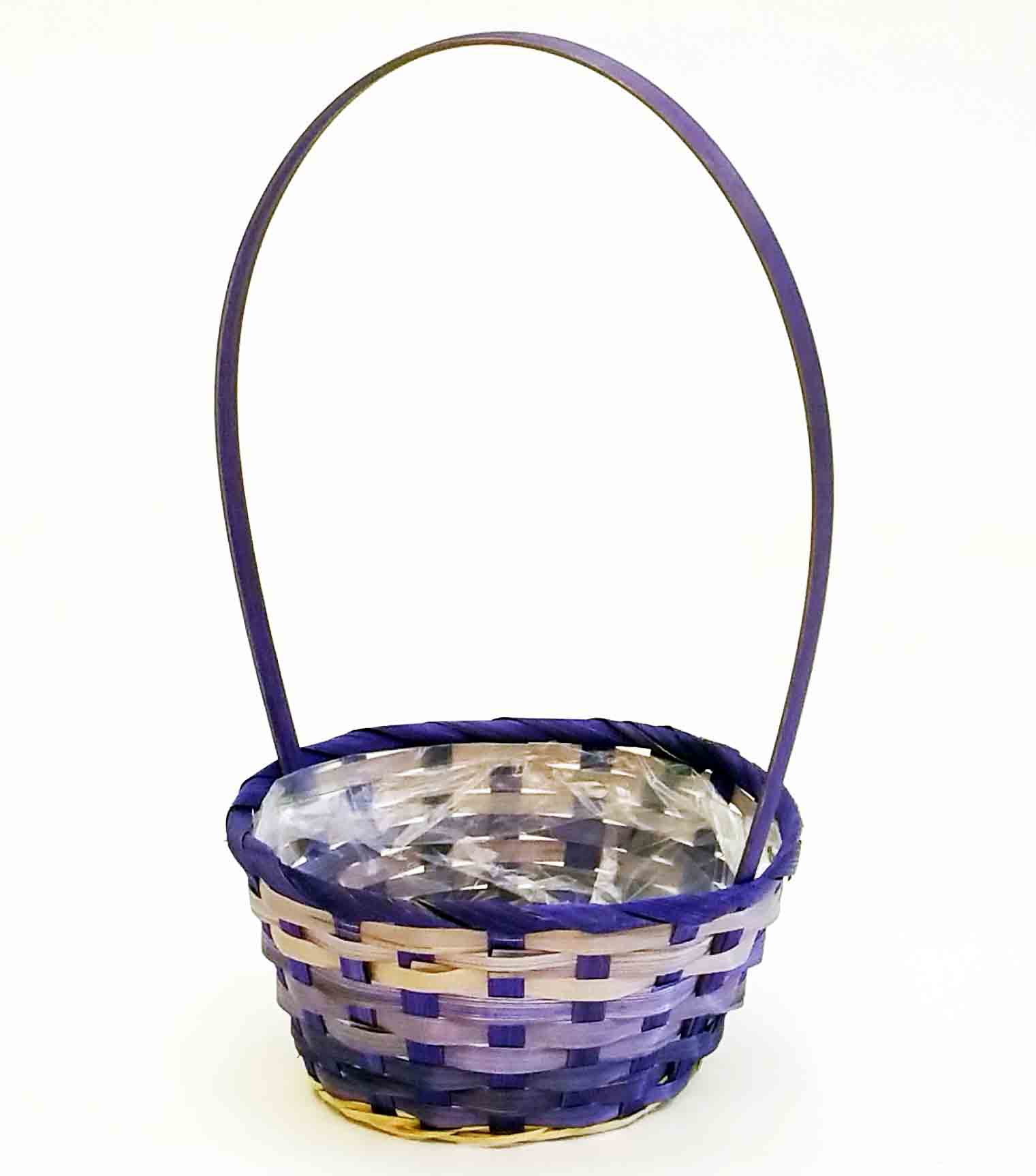 9066 - 7" Bamboo Basket - Lined - 2.95 ea, 2.75/12