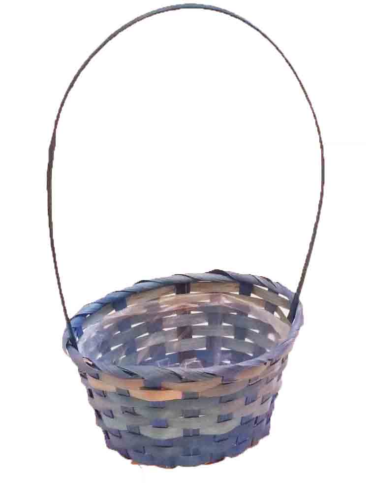 9066 - 7" Bamboo Basket - Lined - 2.95 ea, 2.75/12