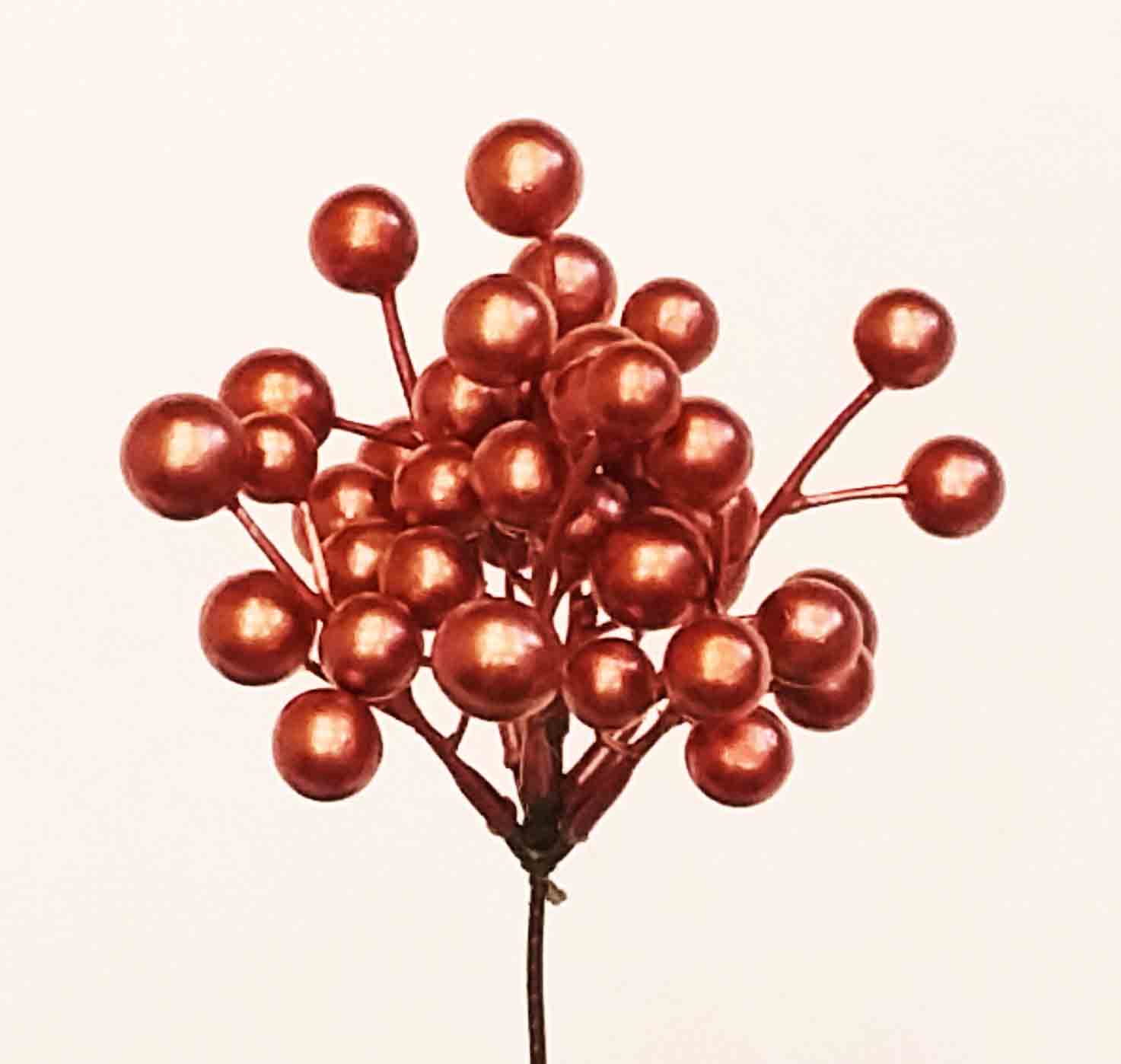 X83 - 7" Copper Metallic Berry Pick - 1.60 ea, 1.45/24