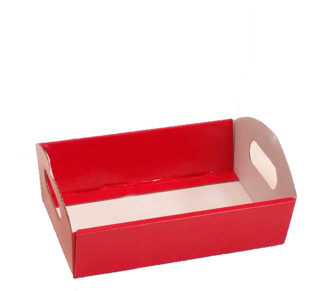 5947 - Red-Kraft Hamper Tray - 1.25 ea, 1.10/25