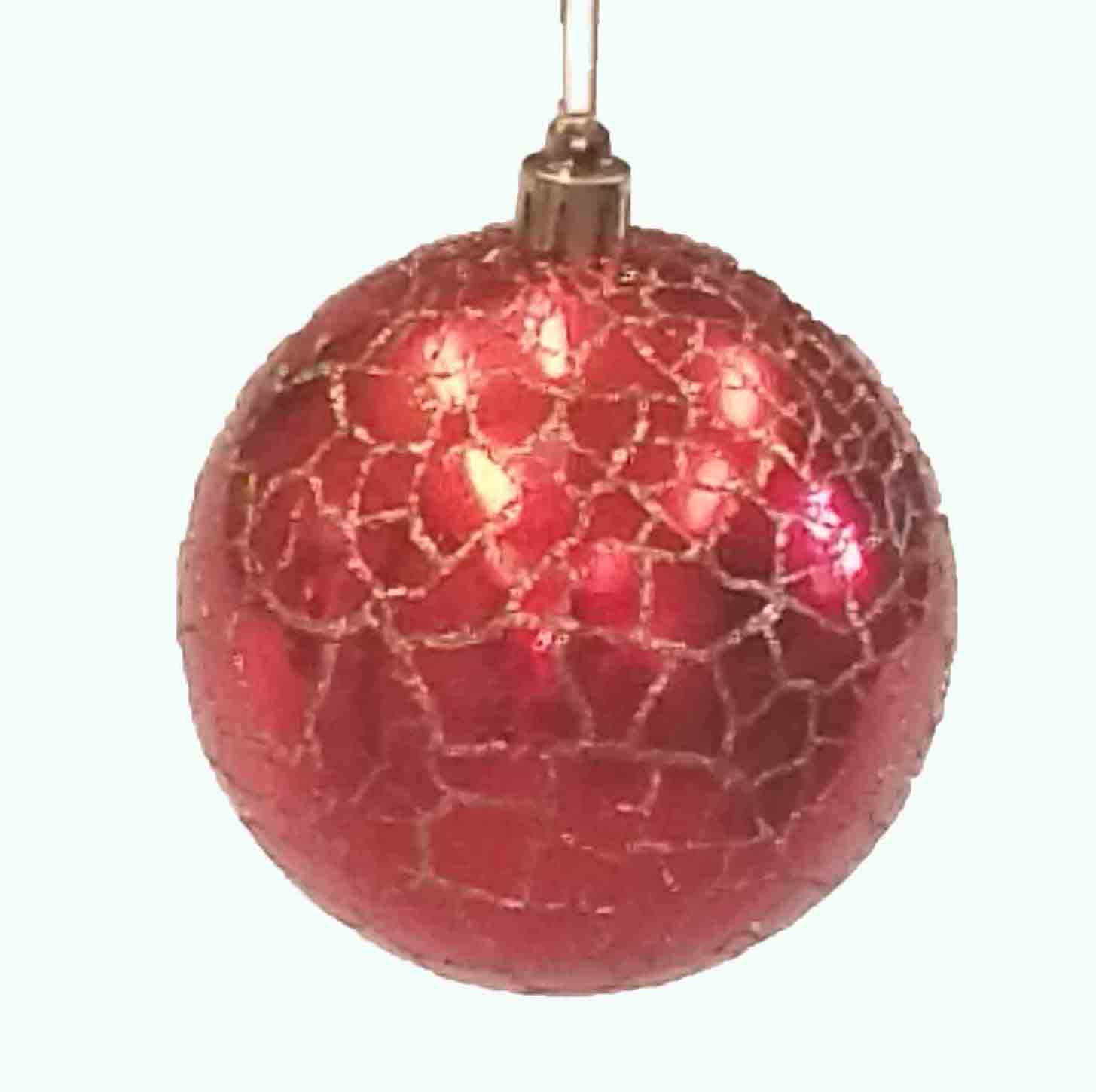 X880 - 3" Crackle Ball Ornament - 1.60 ea, 1.40/48